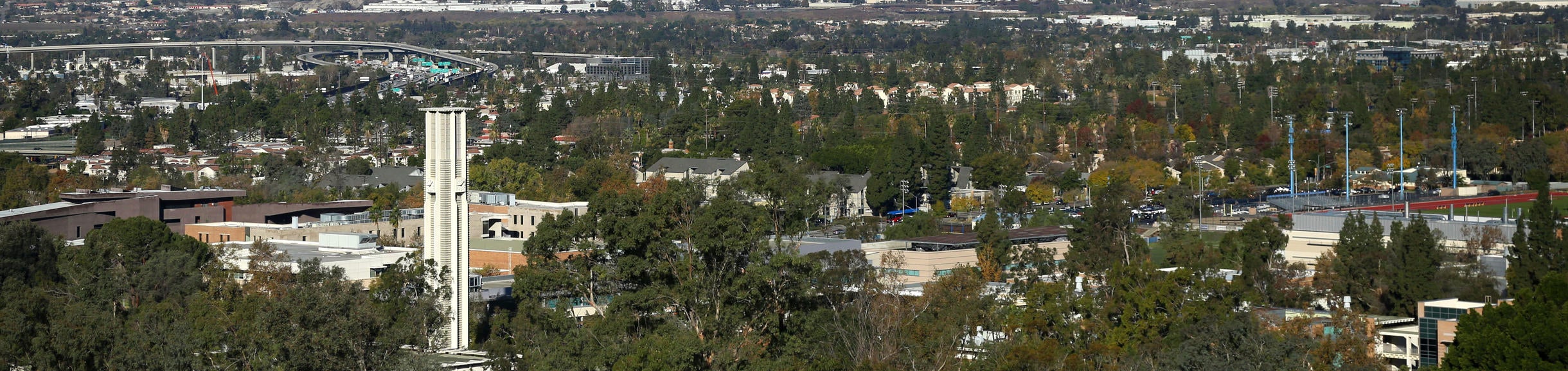 UCR from above with the snowy mountains in the background